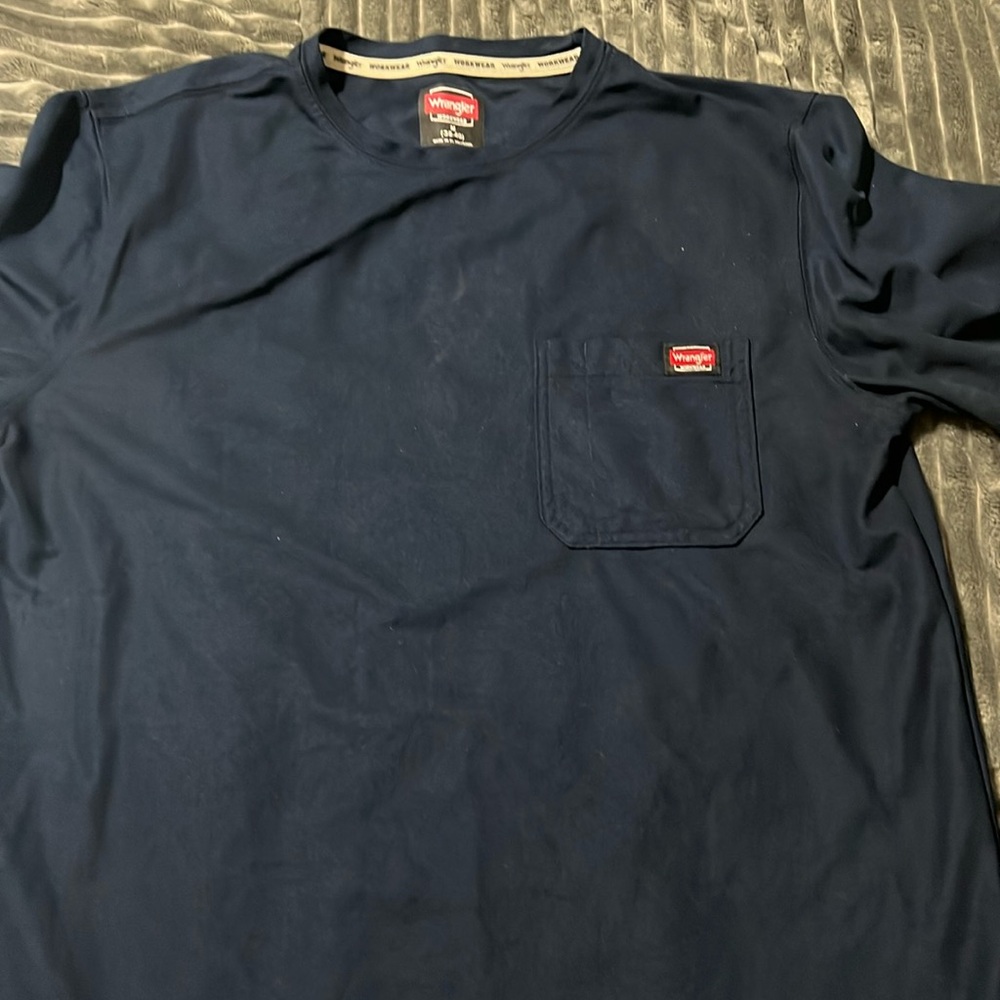 Wrangler work shirt navy blue